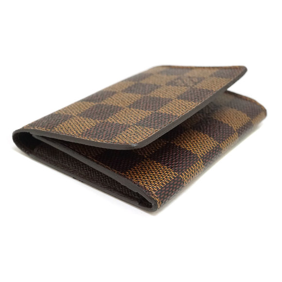 Louis Vuitton Damier Ebene Carte Envelope Visite Brown Case - Picture 1 of 8